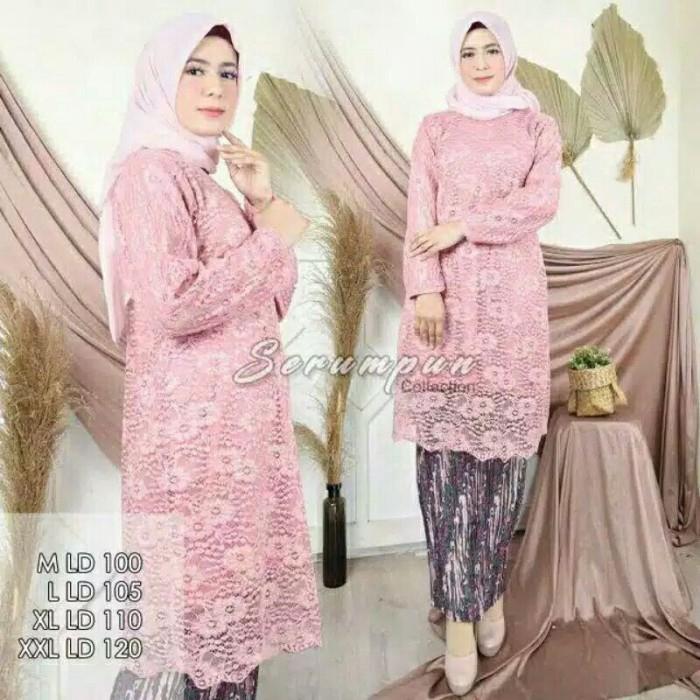 KEBAYA BESAR LD 130 /kebaya brukat modern terbaru 2023/kebaya brukat modern/RESTU IBU KEBAYA /kebaya wisuda/kebaya wisuda modern hijab/kebaya modern/kebaya modern jumbo