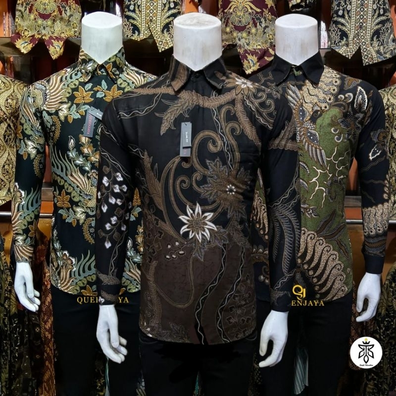 Kemeja Batik Pria Slimfit Cowok Lengan Panjang Modern Pekalongan Terlaris