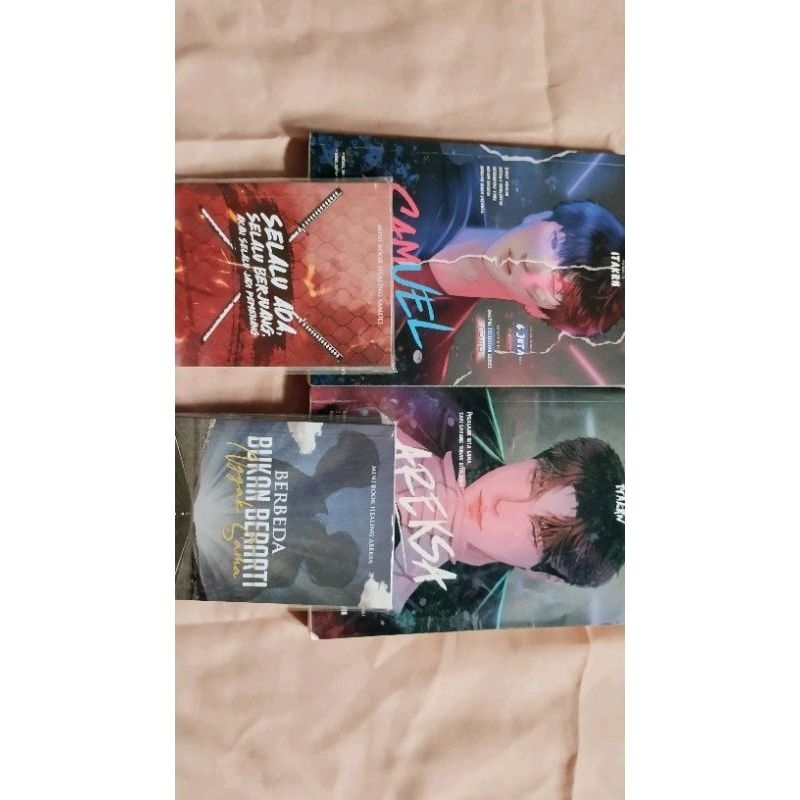 Novel preloved set Areksa & Samuel minus kertas kuning sedikit