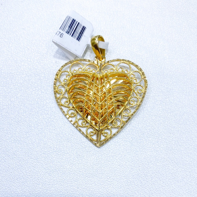 Liontin emas kuning Love 21k Arab 87.5%