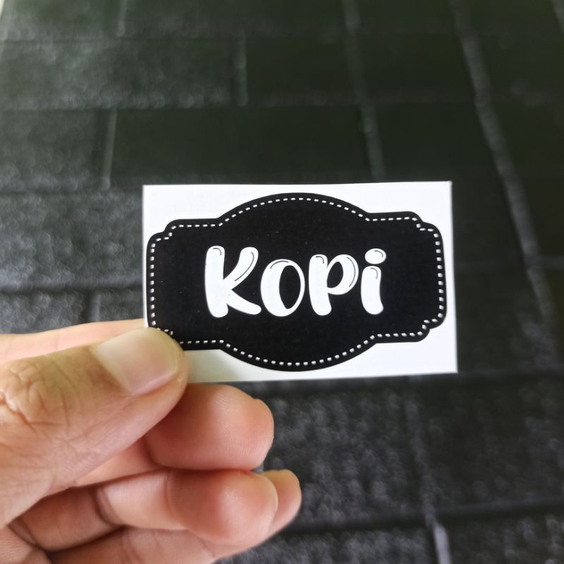 Stiker Hitam banyak pilihan nama untuk tempat bumbu dapur anti air