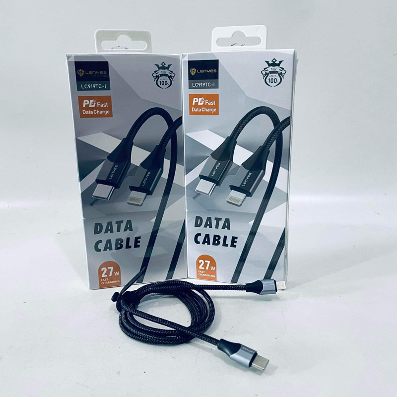 Kabel Data LENYES LC919TC-i 27W Colokan TYPE C ke Lightning charger