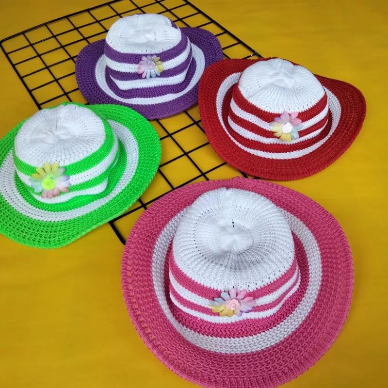 topi pantai dudukuy anak perempuan 1-3 tahun