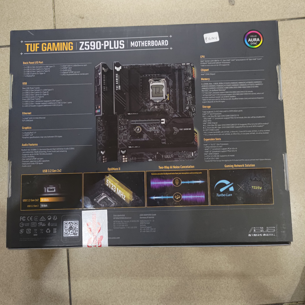 ASUS TUF GAMING Z590-PLUS WIFI INTEL LGA1200 1200 LGA