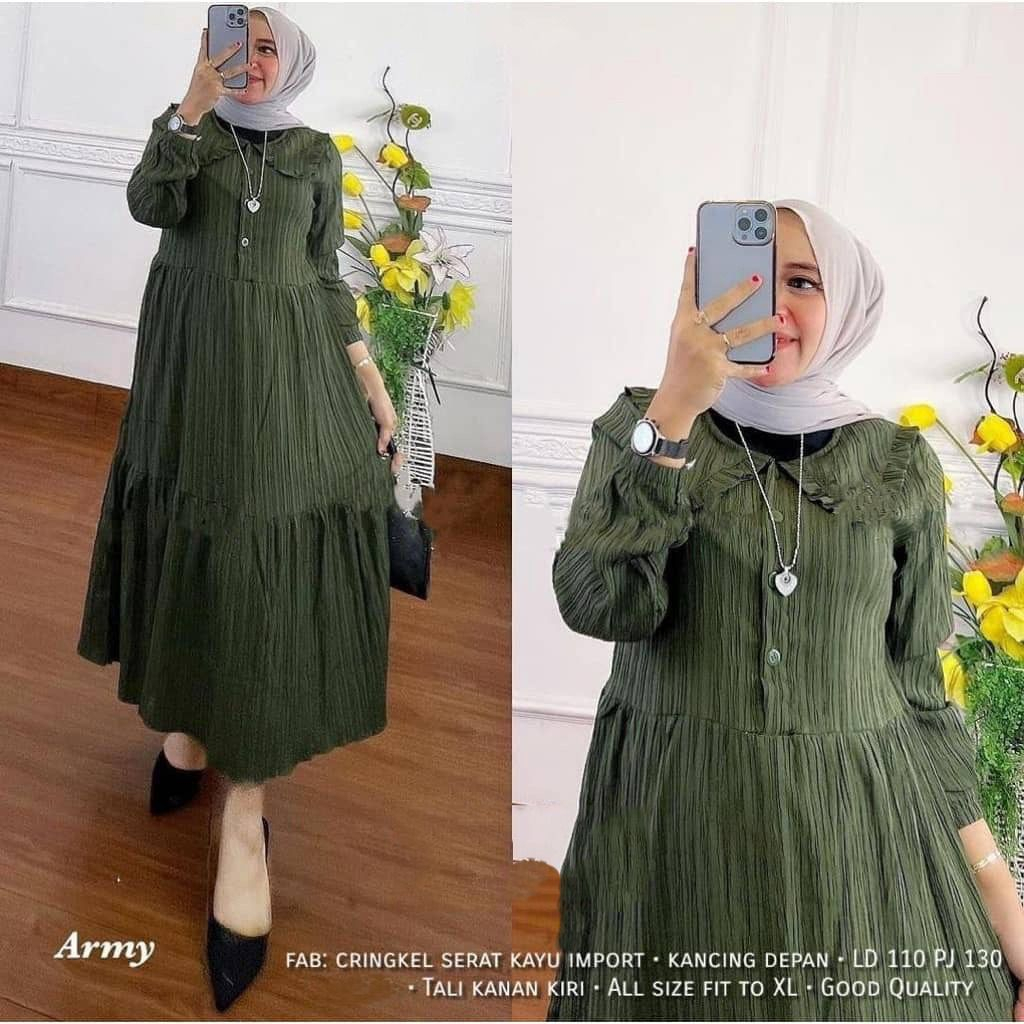 Gamis Neora Matt Ladycrush Busui Kancing Depan