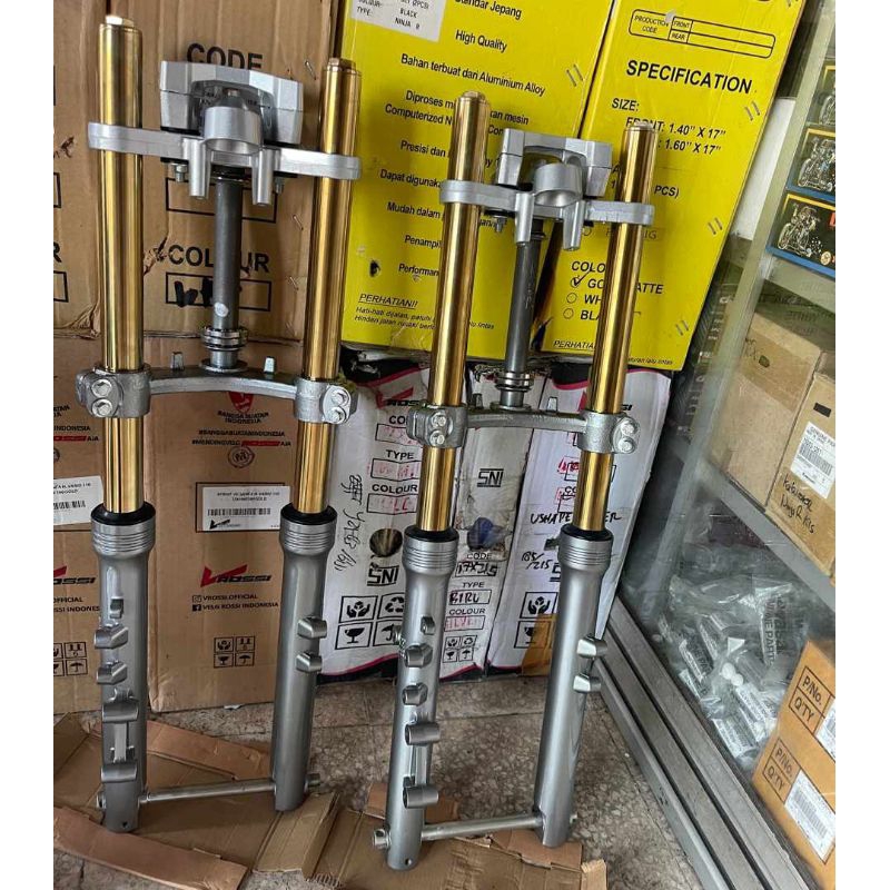 SKOK DEPAN NINJA SHOCK NINJA AS GOLD SET RAISER PNP HONDA CB GL MP TIGER