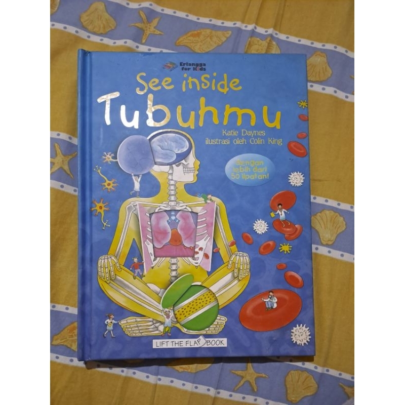Buku Edukasi (Flip the flap book) See inside Tubuhmu by Erlangga for kids