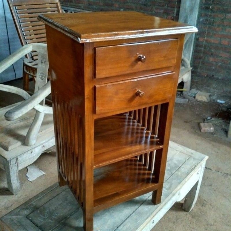 meja nakas kayu jati jepara