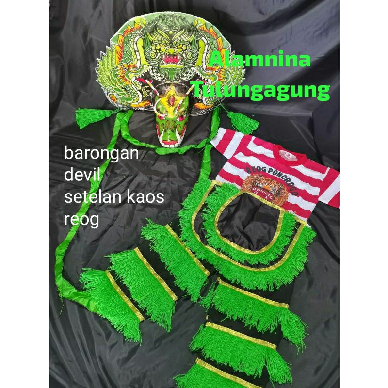 setelan kaos reog ponorogo celana barongan devil barongan