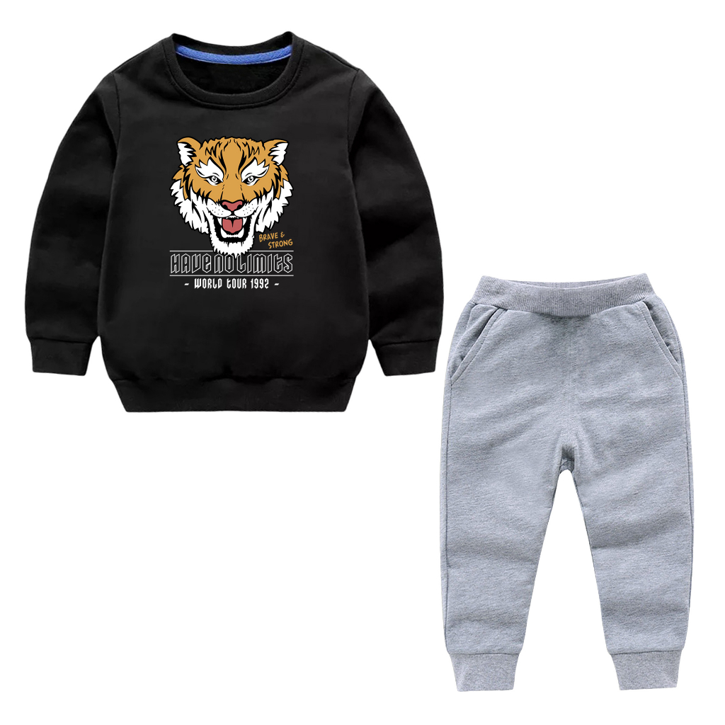 Setelan Jogger Sweater Anak Laki-Laki Bahan Babyterry Model Kekinian Usia 1 Tahun Sampai 12 Tahun Golden1978