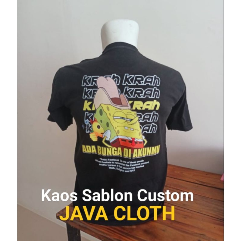 Kaos sablon custom desain Branding