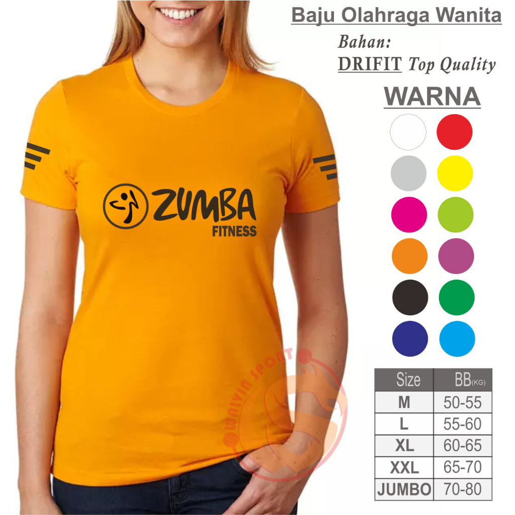 BAJU SENAM ZUMBA WANITA TERBARU / KAOS AEROBIC WANITA / BAJU SENAM JUMBO / BAJU ZUMBA WANITA