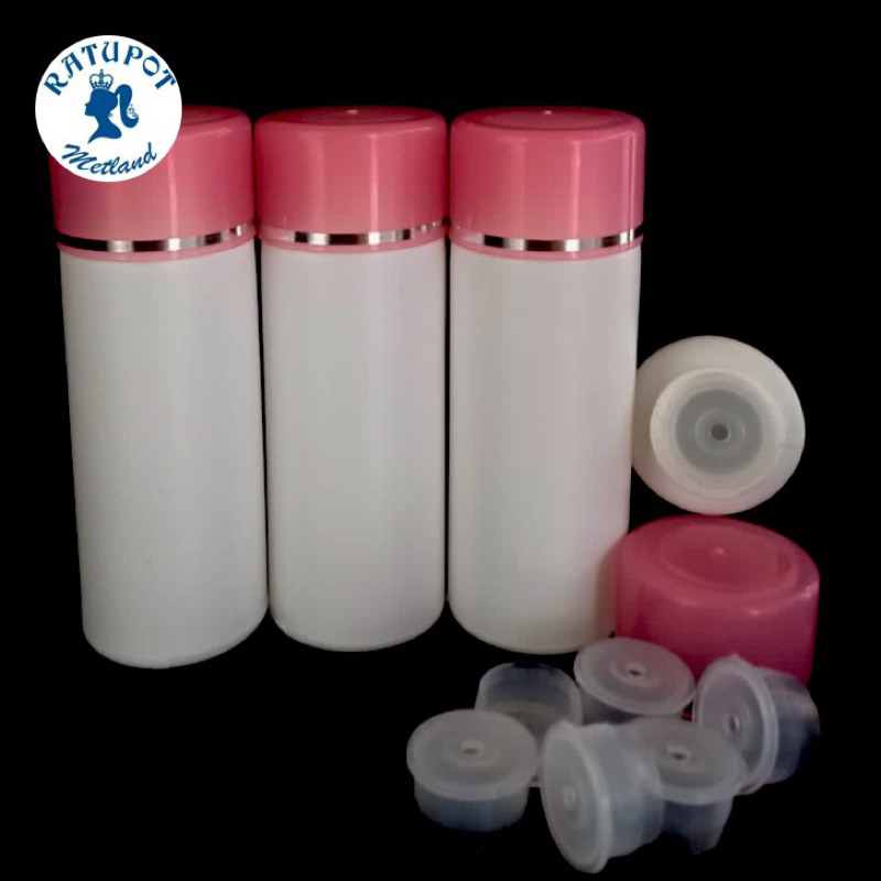 botol yadle 60 ml hdpe plastik tutup pink soft/botol 60 ml/60 ml hdpe