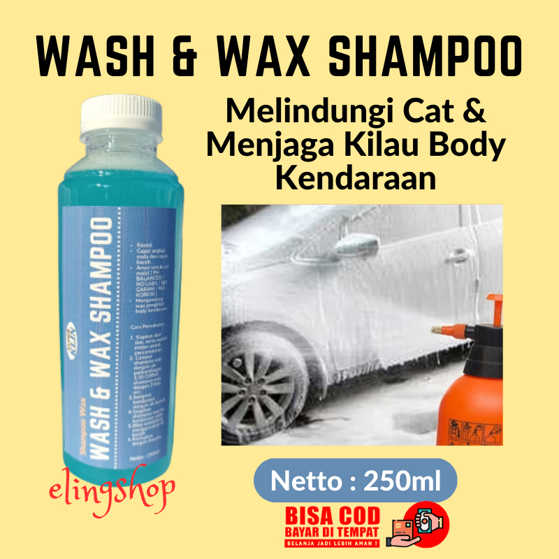 Shampoo Shampo Sampo Cuci Mobil Motor Kendaraan Wash &amp; Wax 250ml