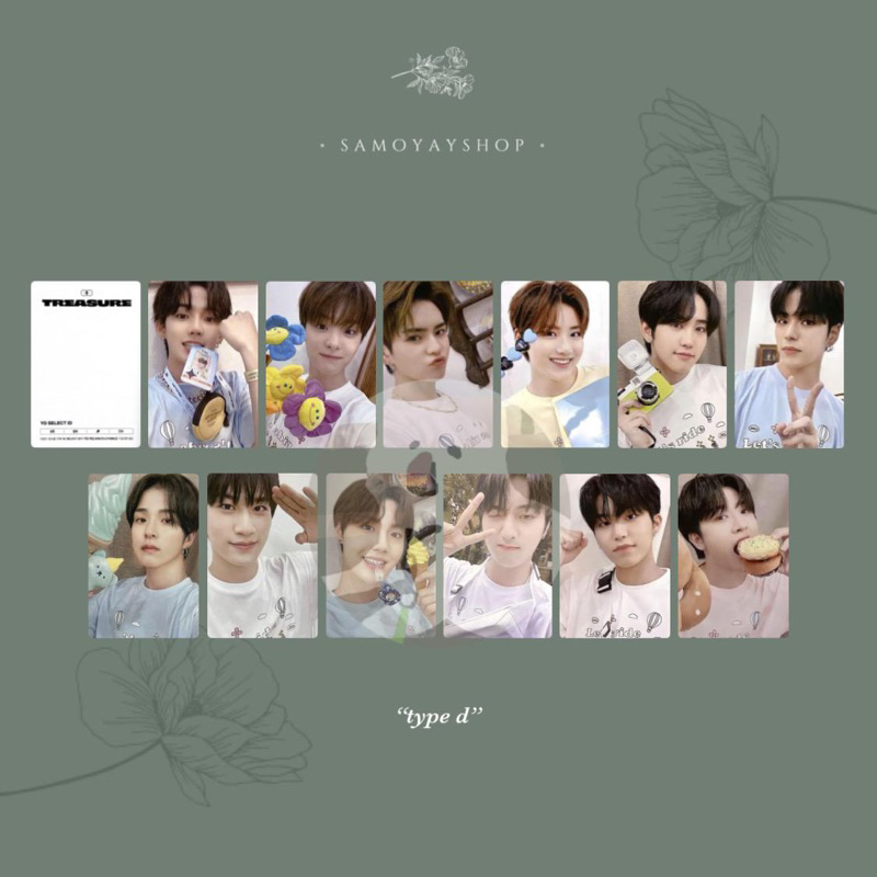 Photocard Treasure Md Pop-Up Jikjin Photocard Set A B C D