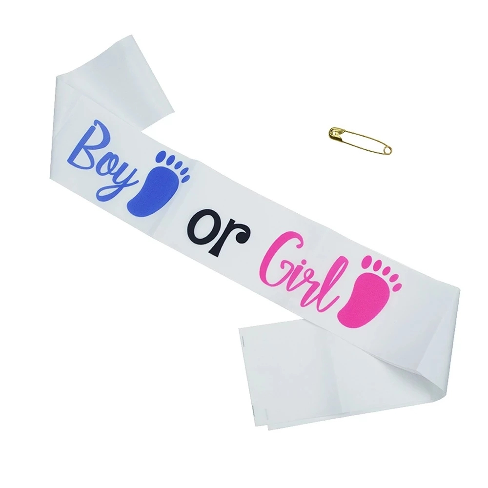 Selempang BOY OR GIRL Sash Acara Gender Reveal
