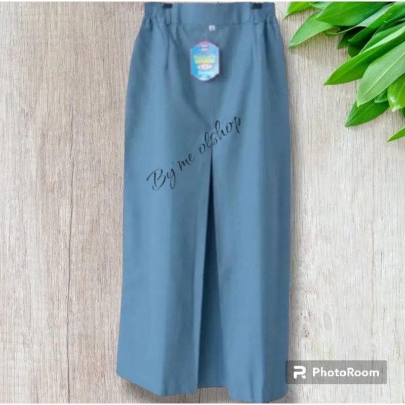 Rok sekolah SMA span panjang abu abu bahan element