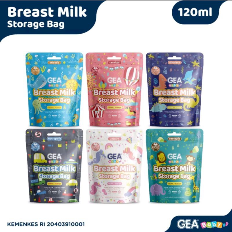 Travel pack GEA breast milk kantong plastik asi kantong asi gea baby