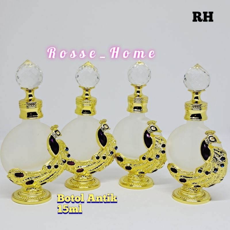 Botol Parfume Merak Antik dan Mewah Asal Turkei Arab 15ml