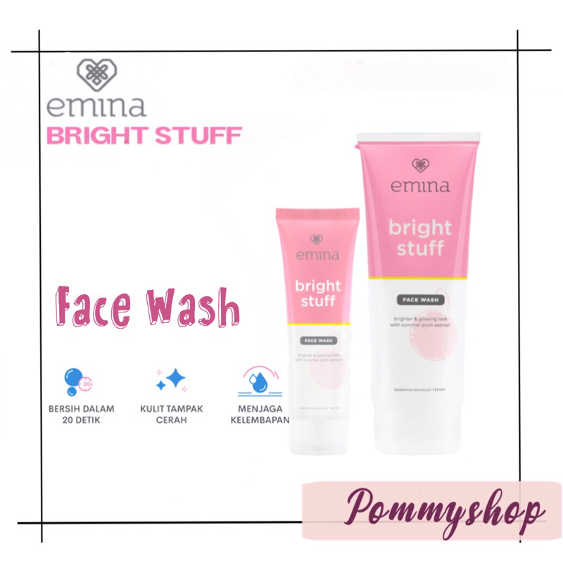 Emina Bright Stuff Face Wash 50ml &amp; 100ml | Pembersih Wajah