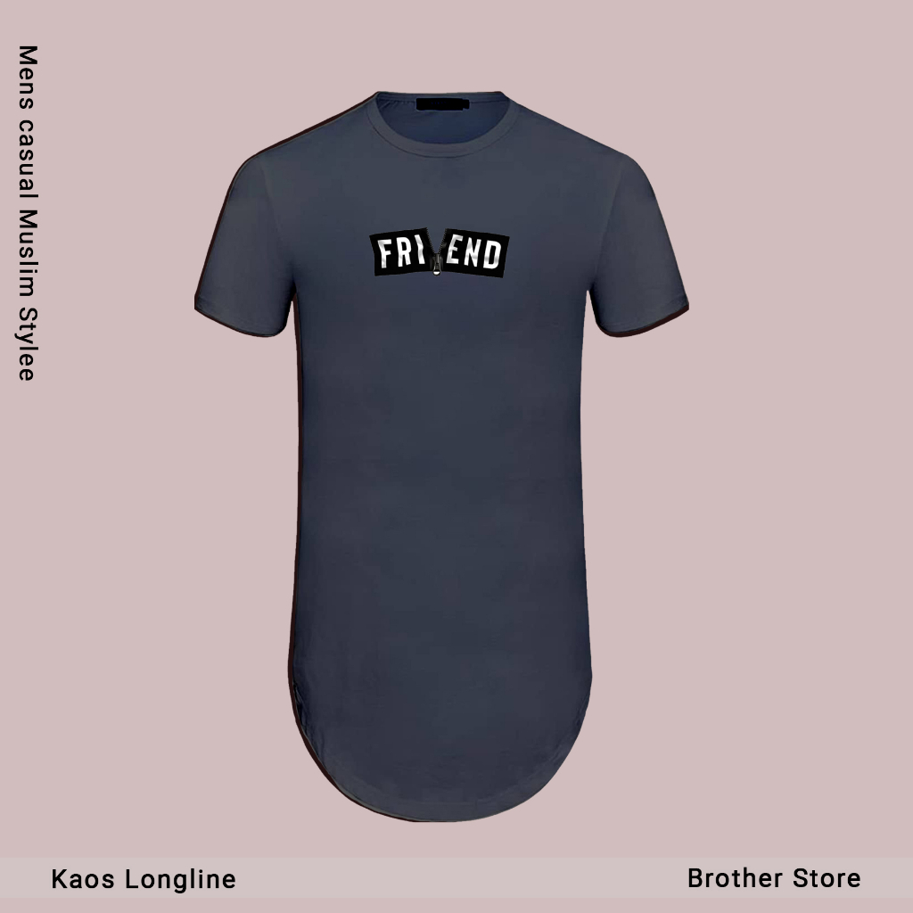 Koas Distro Longline - Koas Muslim Pria - Katun 24s Tebal - Friend Premium