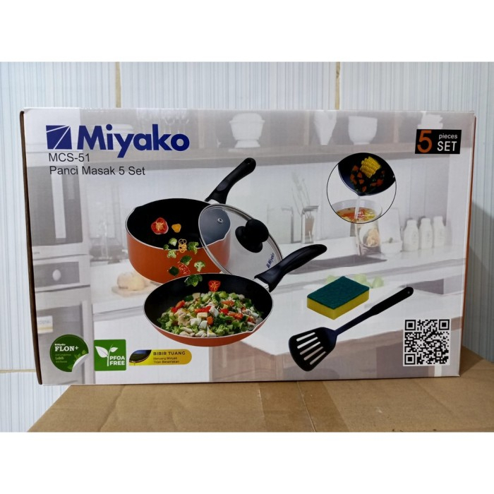 MIYAKO Panci Set - Micook Set MCS-51 / Panci Masak / Cookware Set 5 pcs