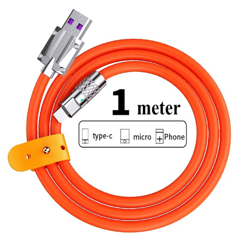 Kabel Data Fast Charging 120W 6A Micro-USB Type-C