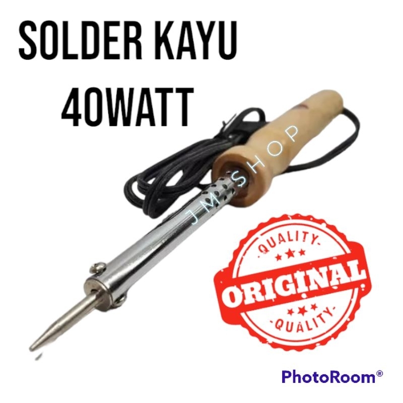 SOLDER KAYU LISTRIK 40WATT KABEL ASLI TEMBAGA