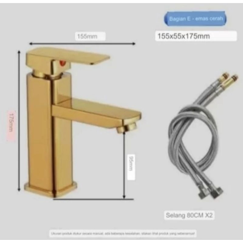 Kran wastafel gold panas dingin / Kran gold mixer wastafel