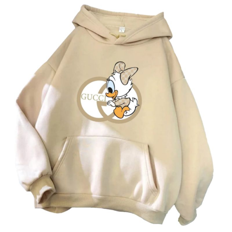 sweater hoodie anak motif gucci donalduck jaket anak lucu usia 5-14 tahun