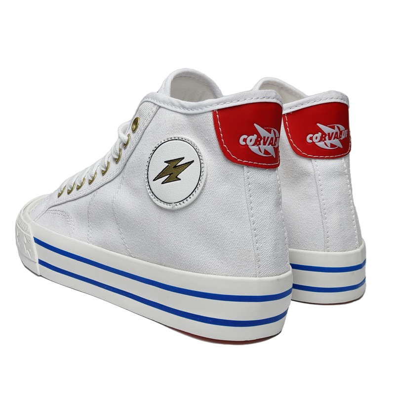 SEPATU CORVALUE FOOTWEAR - Sepatu Sneakers Kasual Pria Wanita Hayabusa Fullwhite High Original