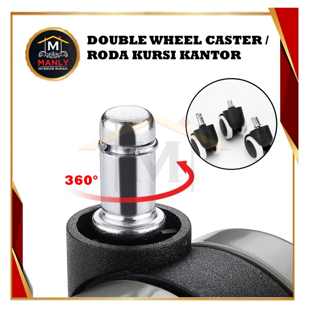 Roda Kursi Kantor 2 inch Tancap Cocok Untuk Semua Merek Kursi Kantor