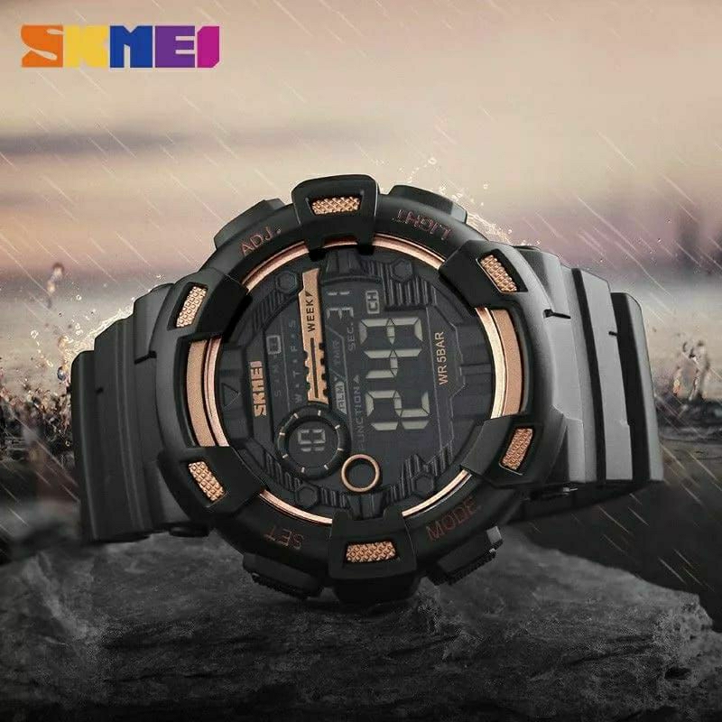 Jam Tangan Skmei 1243 Original Digital Time Water Resistance Kasual Terlaris