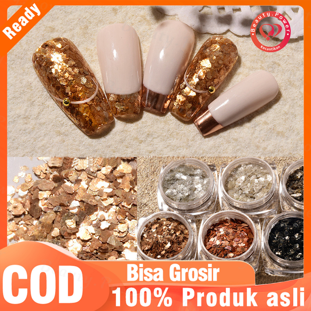 1 Box Serpihan Kerang Abalone DIY kuku dekorasi 3d Aksen Glitter Sequins Untuk Dekorasi Nail Art