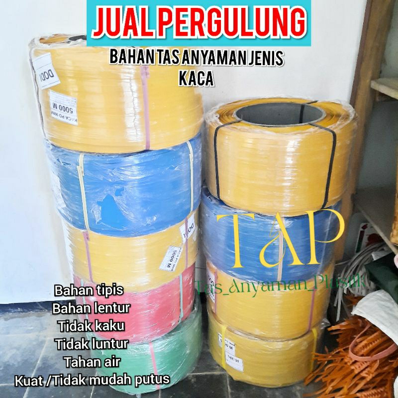 Bahan Tas Anyaman Kaca  Plastik Super Premium Tas Anyaman Embos Jual Pergulung READY