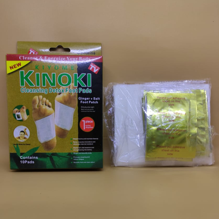 kinoki gold emas koyo kaki detox asli 100% original 1 box isi 10 sachet