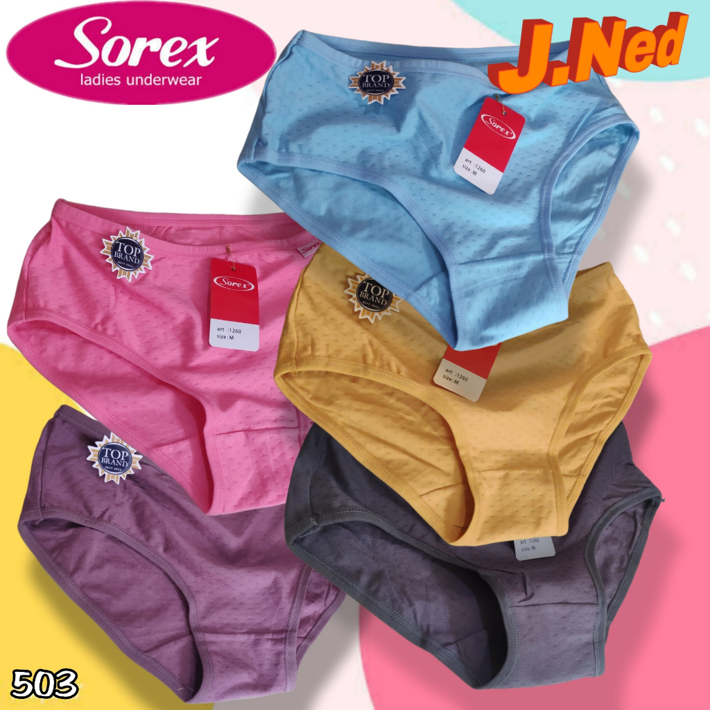 J503 CELANA DALAM WANITA SOREX BERPORI SIZE M - XXL