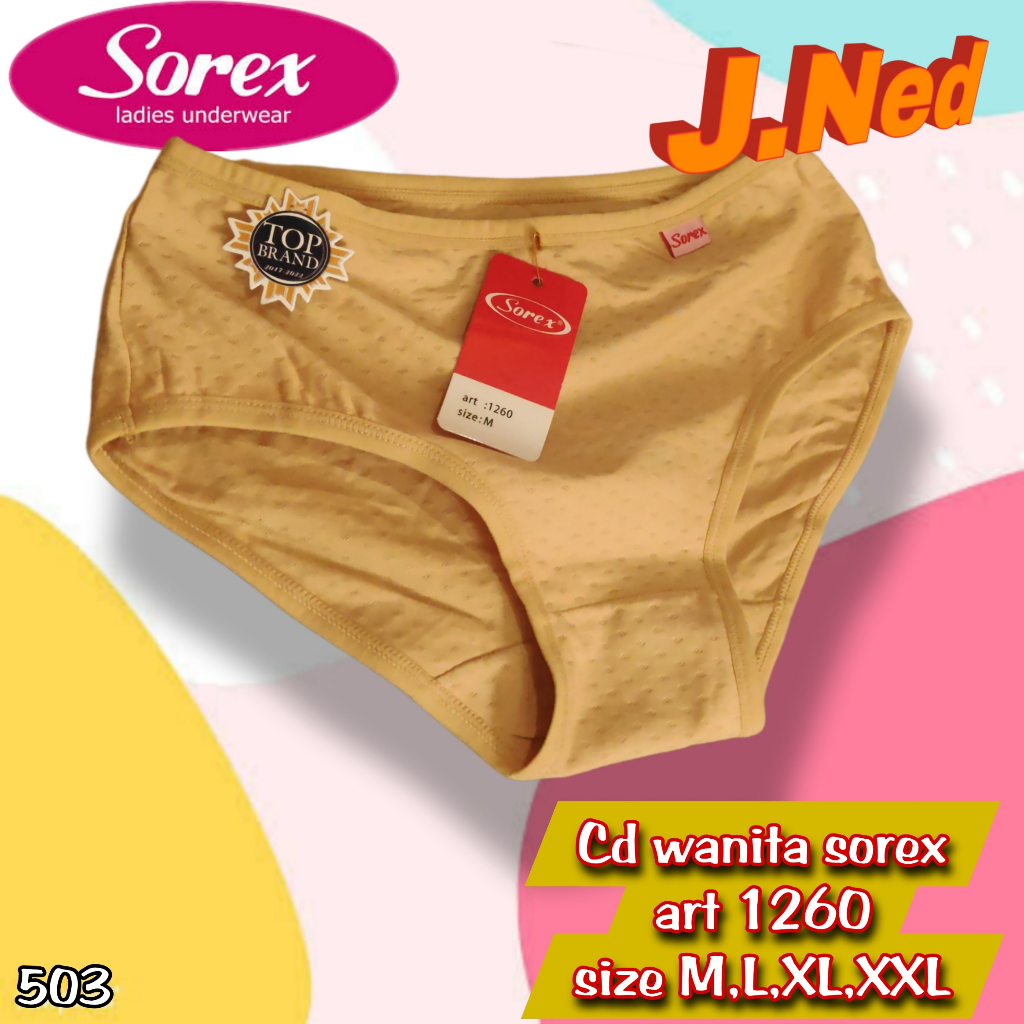 J503 CELANA DALAM WANITA SOREX BERPORI SIZE M - XXL