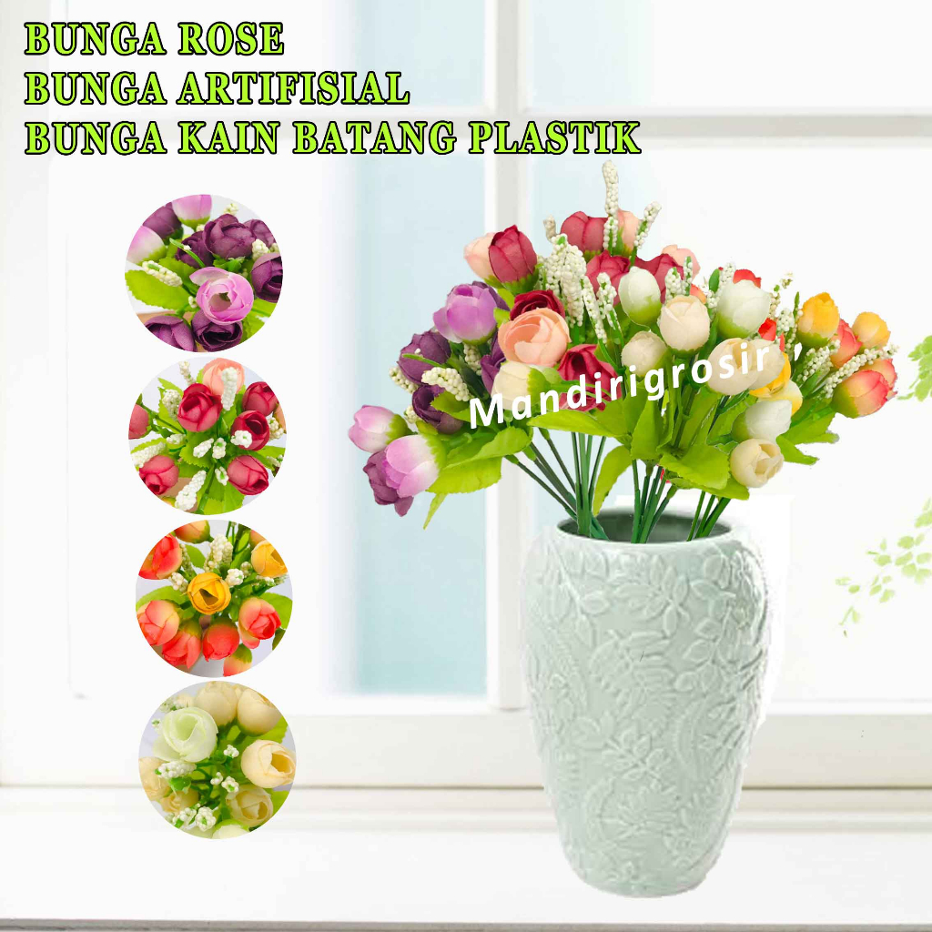 Bunga Dekorasi* Bunga Rose* Bunga Hias* Bunga Plastik