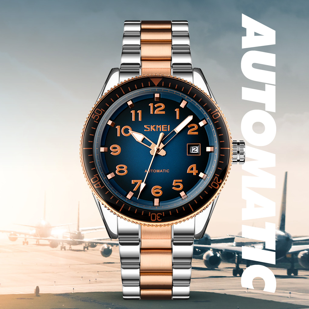 SKMEI 9232 Original Jam Tangan Pria Automatic Mechanical Analog Rantai Tahan Air