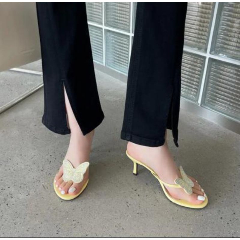 (( 01BD) Hills/high heels jepit kupu-kupu