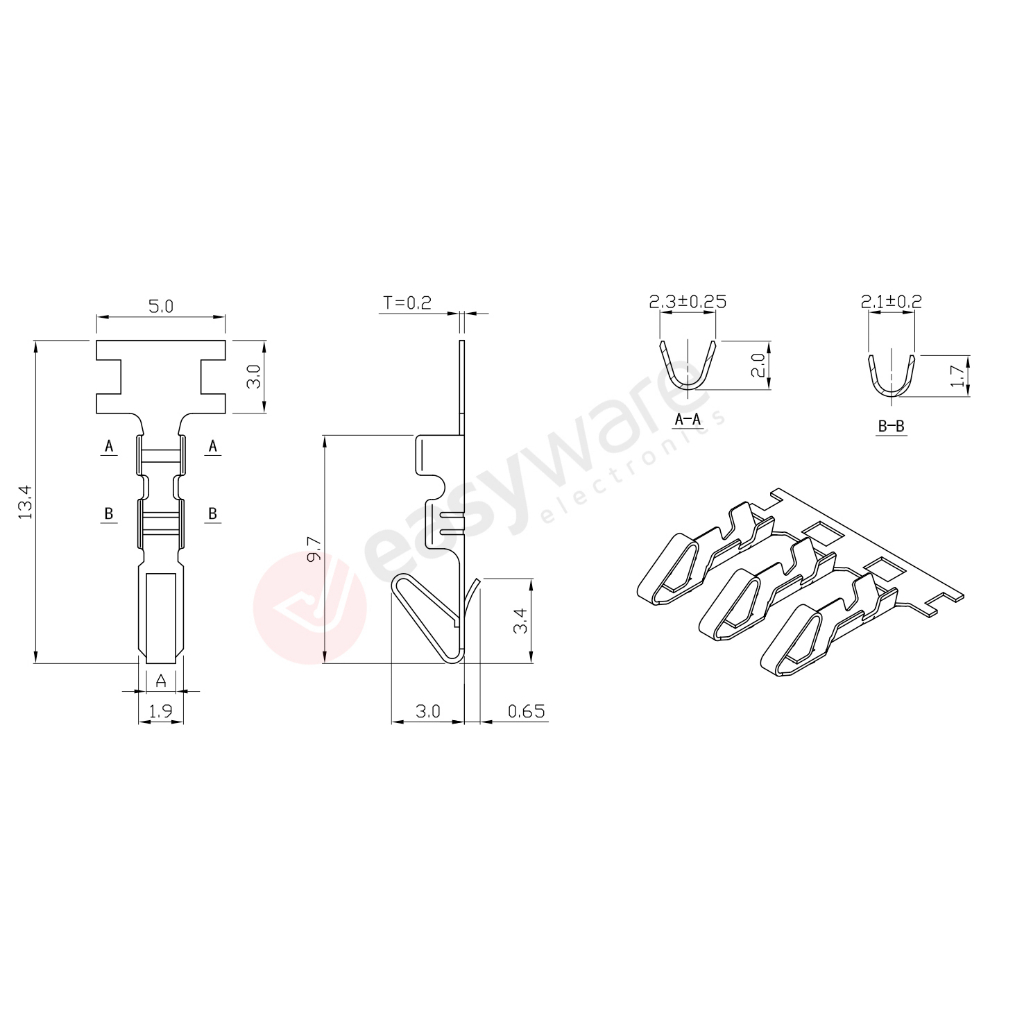 Molex KF 2510 Metal Terminal 2510 Crimp Inner 2.54mm Female Wire Housing Metal