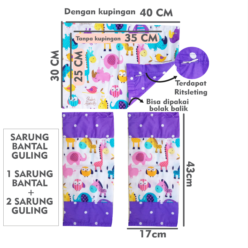 SARUNG Bantal Guling Bayi Tanpa Isian sarbangul AKACHAN BG sbg kado bayi