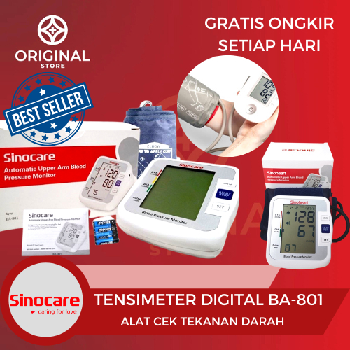 TENSIMETER DIGITAL BA801 ALAT CEK TEKANAN DARAH OTOMATIS BA801 - Sinoheart Sinocare