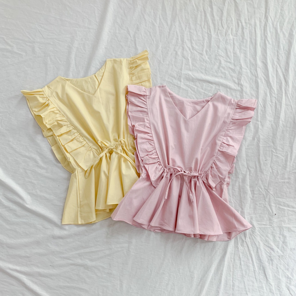 Premium Averley Ruffle Top TH 378 COTTON