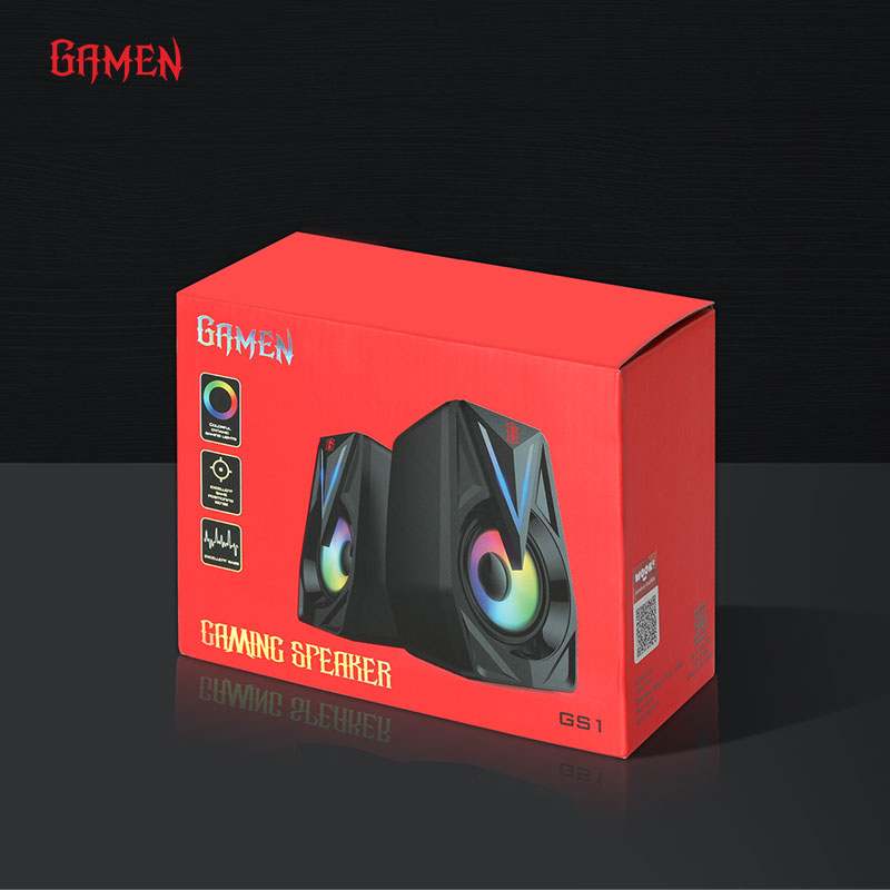 Speaker GAMEN GS1 Laptop/PC/Gaming Soundbar Super Bass Portable RGB Lighting - Garansi 1 Tahun