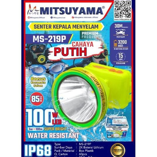 Senter Kepala Selam Diving 100 Watt Mitsuyama MS-219P