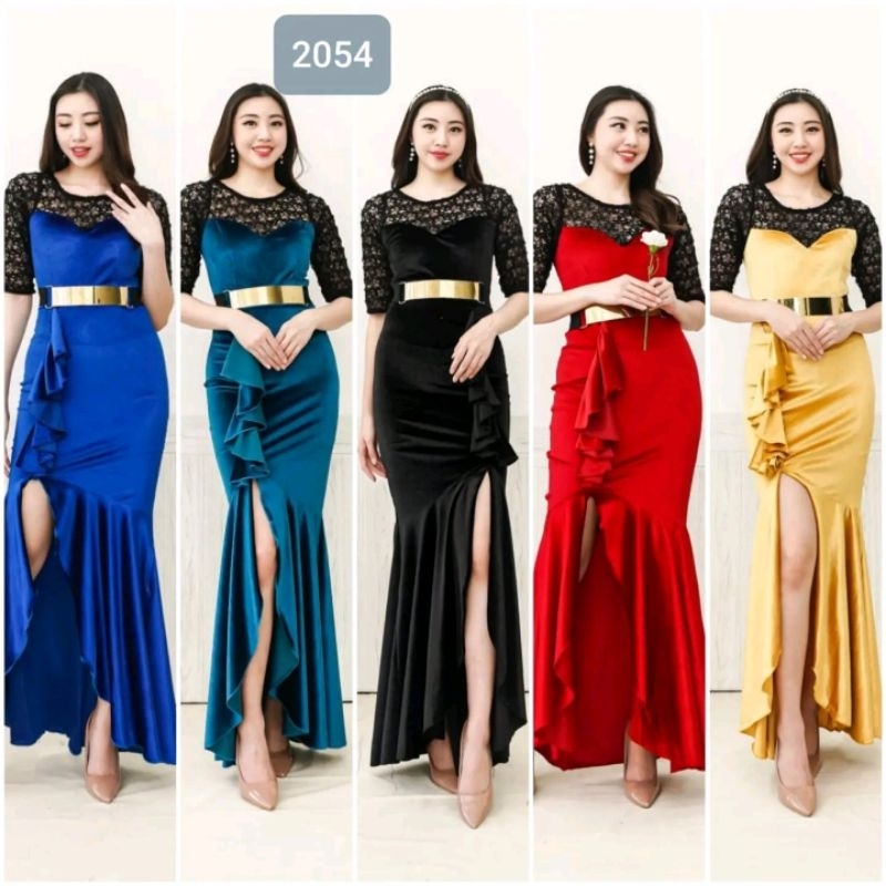 2054 READYY LONGDRESS BLUDRU KOMB BRUKAT IMPORT