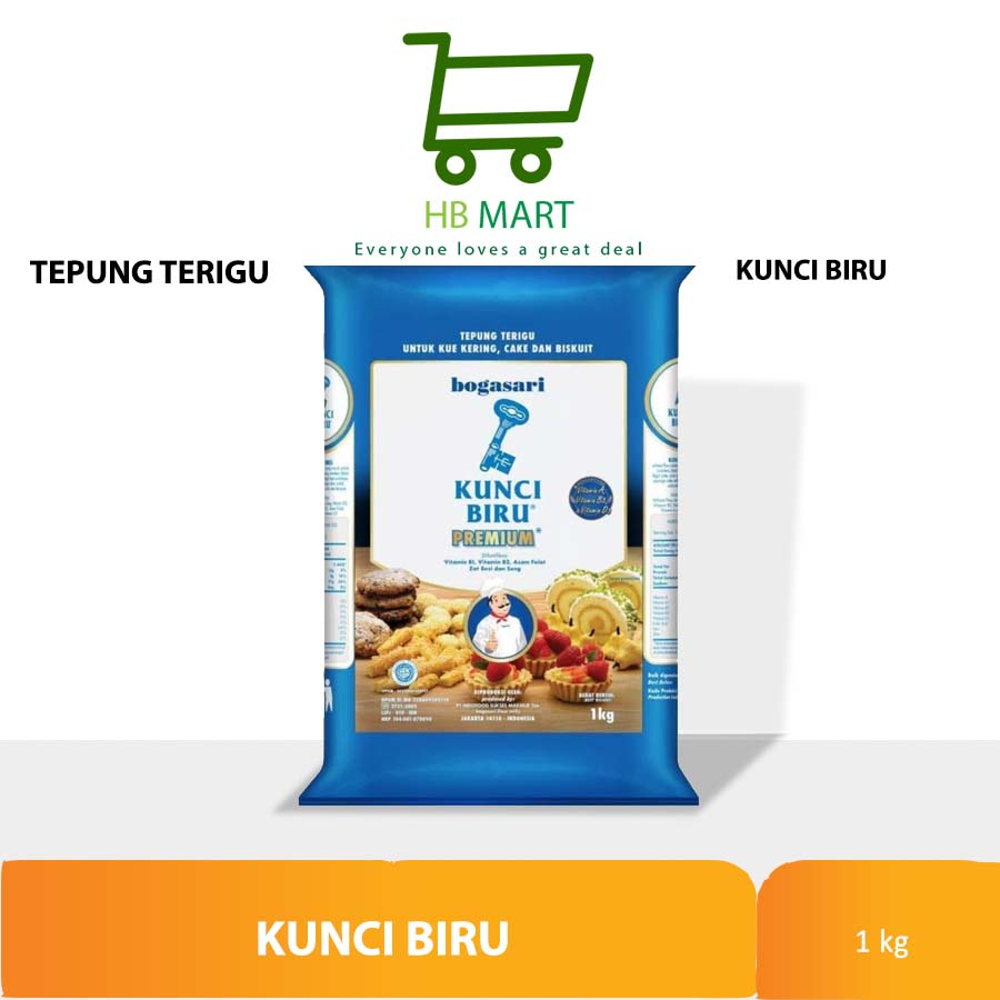 

BOGASARI TEPUNG KUNCI BIRU PREMIUM 1KG / BOGASARI TEPUNG KUNCI BIRU