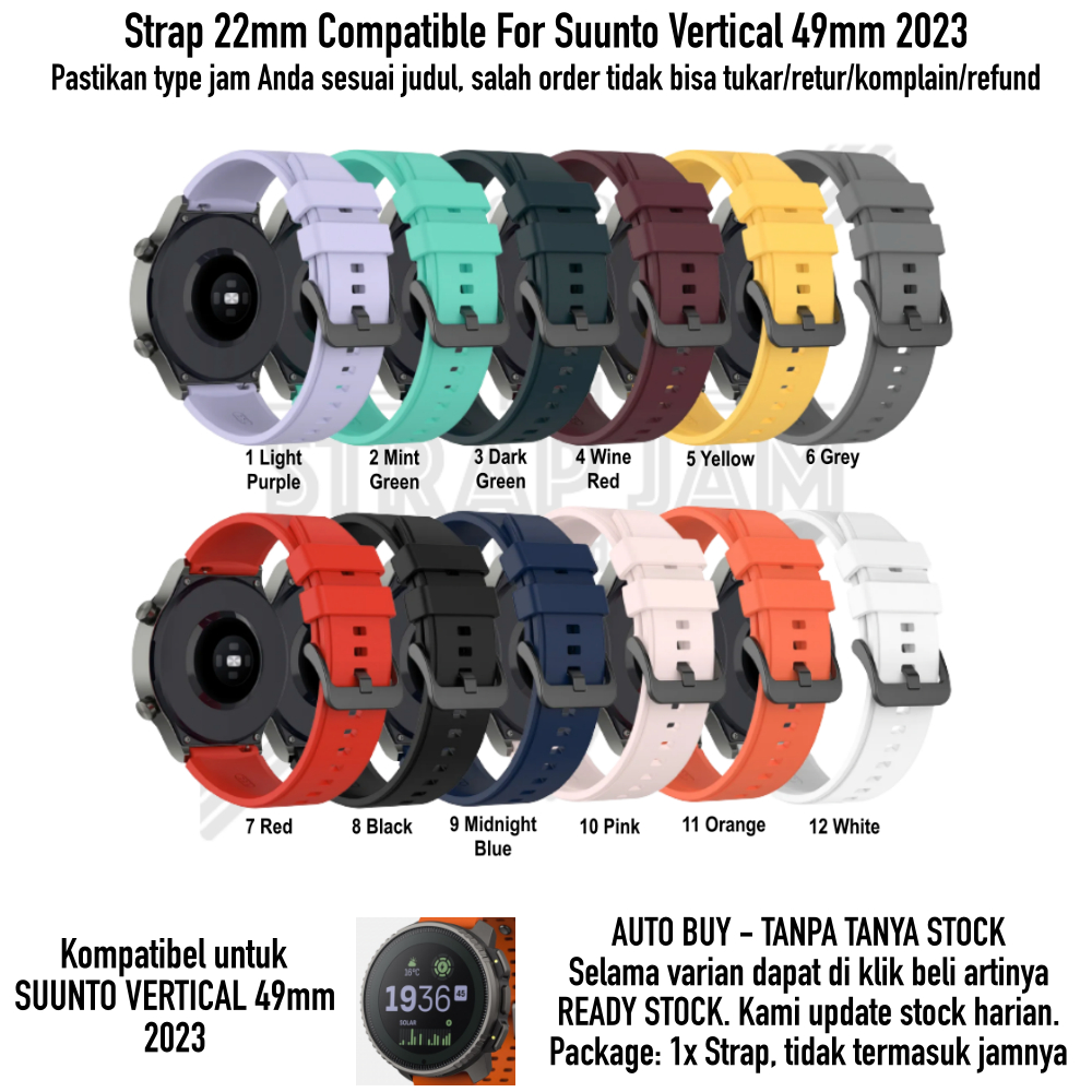 T2P Strap 22mm Untuk Suunto Vertical 49mm 2023 - Tali Jam Tangan Pin Quick Release